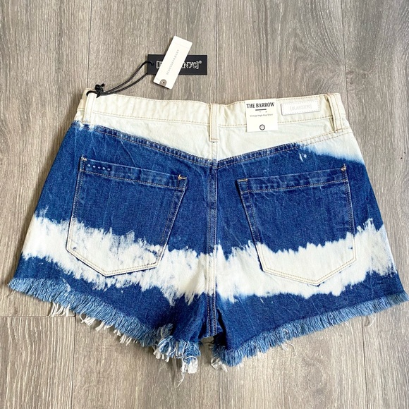 💘NWT BLANK NYC DIP DYE TIE DYE BLEACHED RAW HEM SHORTS! SIZE 27 or 4 HIGH RISE - Picture 5 of 8